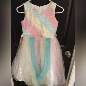 Girls sparkly dress size 10 by Bonnie jean beautiful